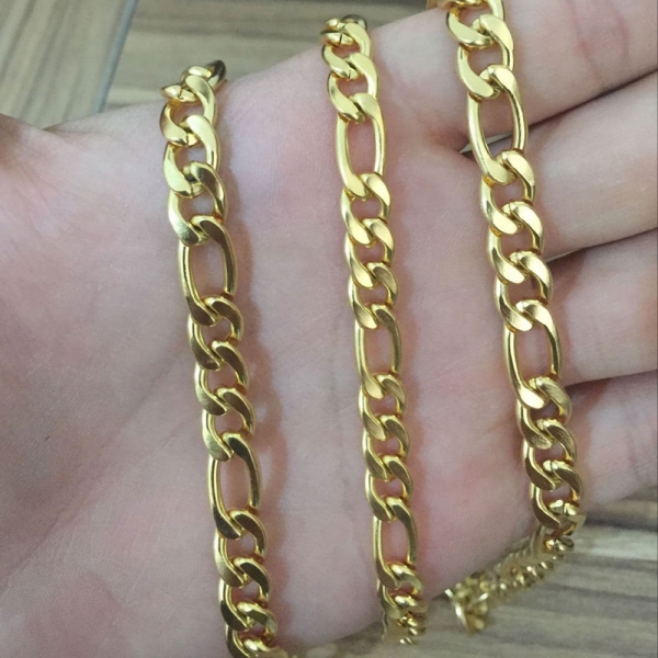 ست زنجیر و دستبند مردانه مدل فيگارو