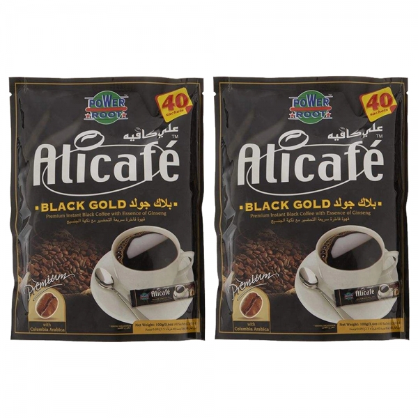پودر قهوه علی کافه مدل Black Gold، دو بسته 40 عددی